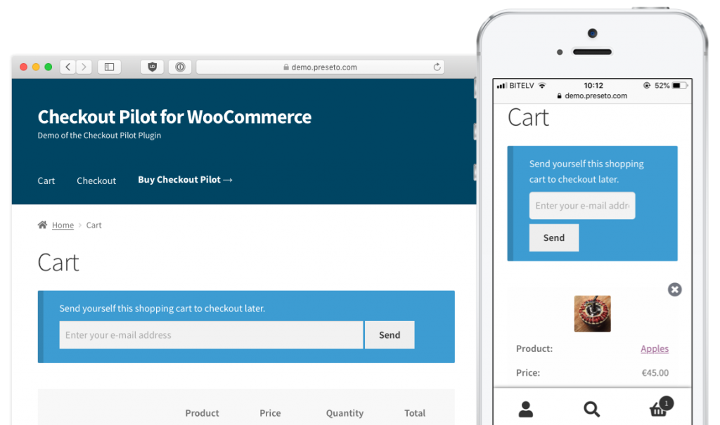 Checkout Pilot for WooCommerce on Desktop and Mobile